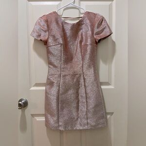 Express Shimmery Rose Gold Mini Dress